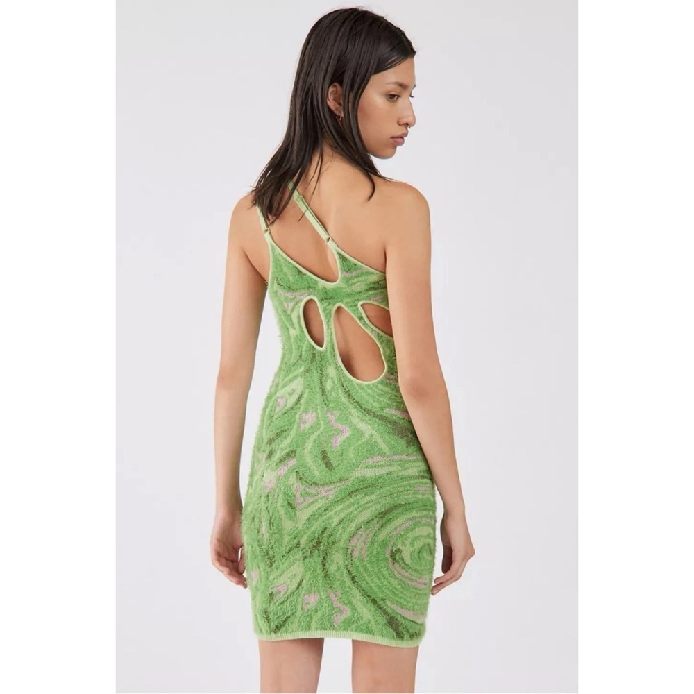 House of Sunny Hot Springs Hockney Mini Dress in Grass, Small, NWT - Picture 4 of 11